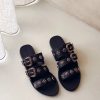 Shoes Sol Sana / Kinzu Brands Pty Ltd | Sol Sana Eastwood Slide - Black/Gold