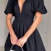 Wedding LILYWHYT | Erin Mini Dress - Black