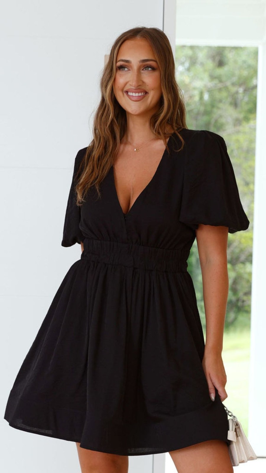 Wedding LILYWHYT | Erin Mini Dress - Black