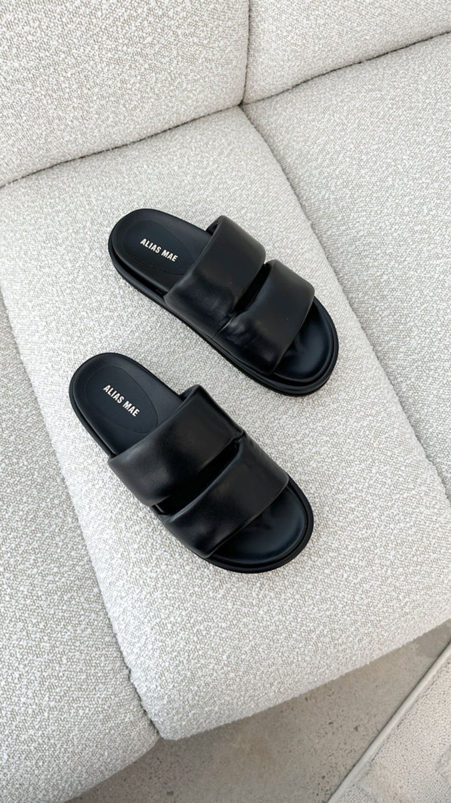 Shoes Alias Mae | Alias Mae Dawn Slide - Black Leather