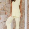 Clothing FASHION ALLIED | Megan Knit Pants - Lemon