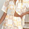 Clothing LILYWHYT | Walta Button Up Shirt And Shorts Set - Yellow Multi