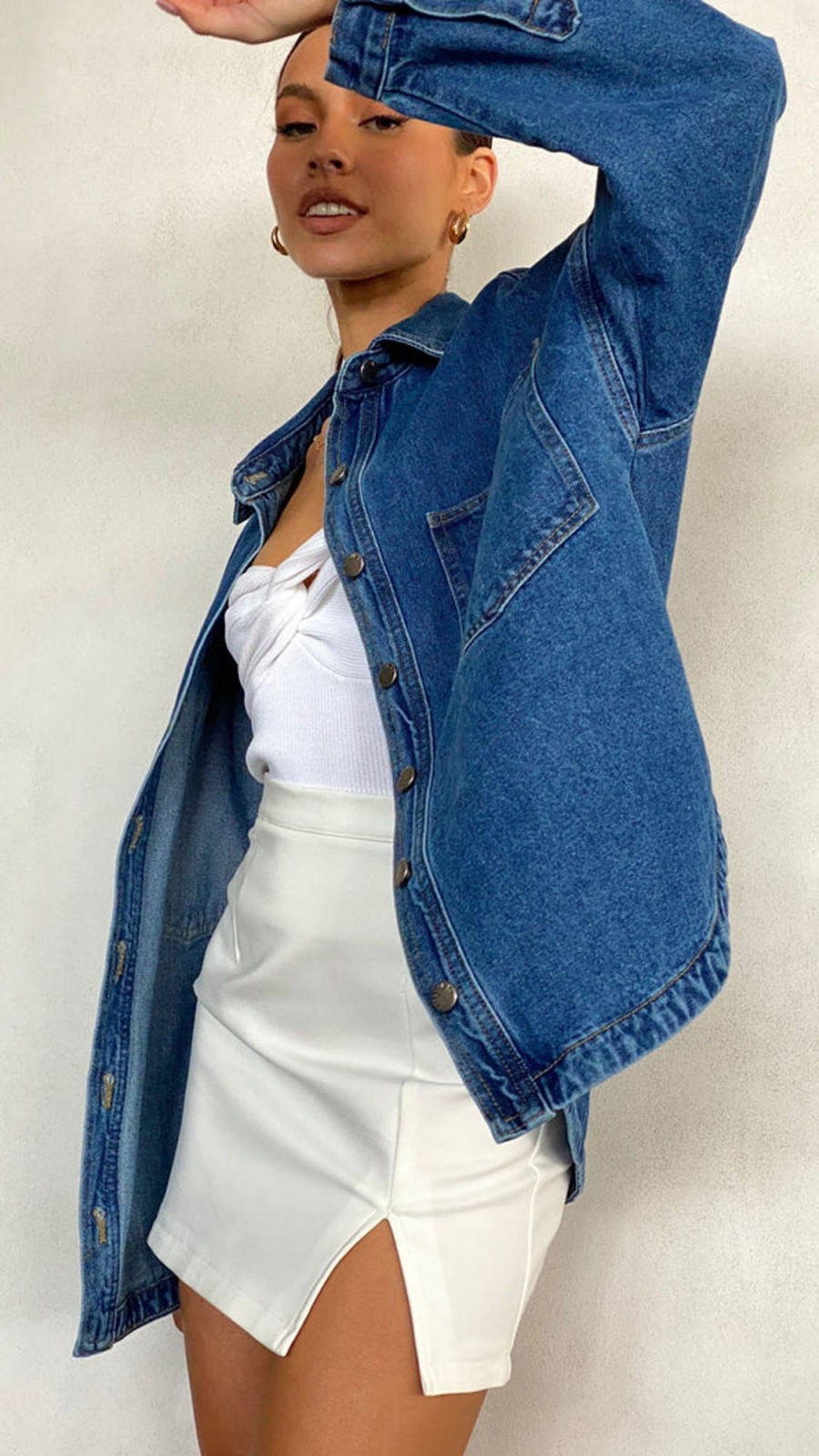 Clothing FASHION ALLIED | Ensley Denim Jacket - Dark Denim