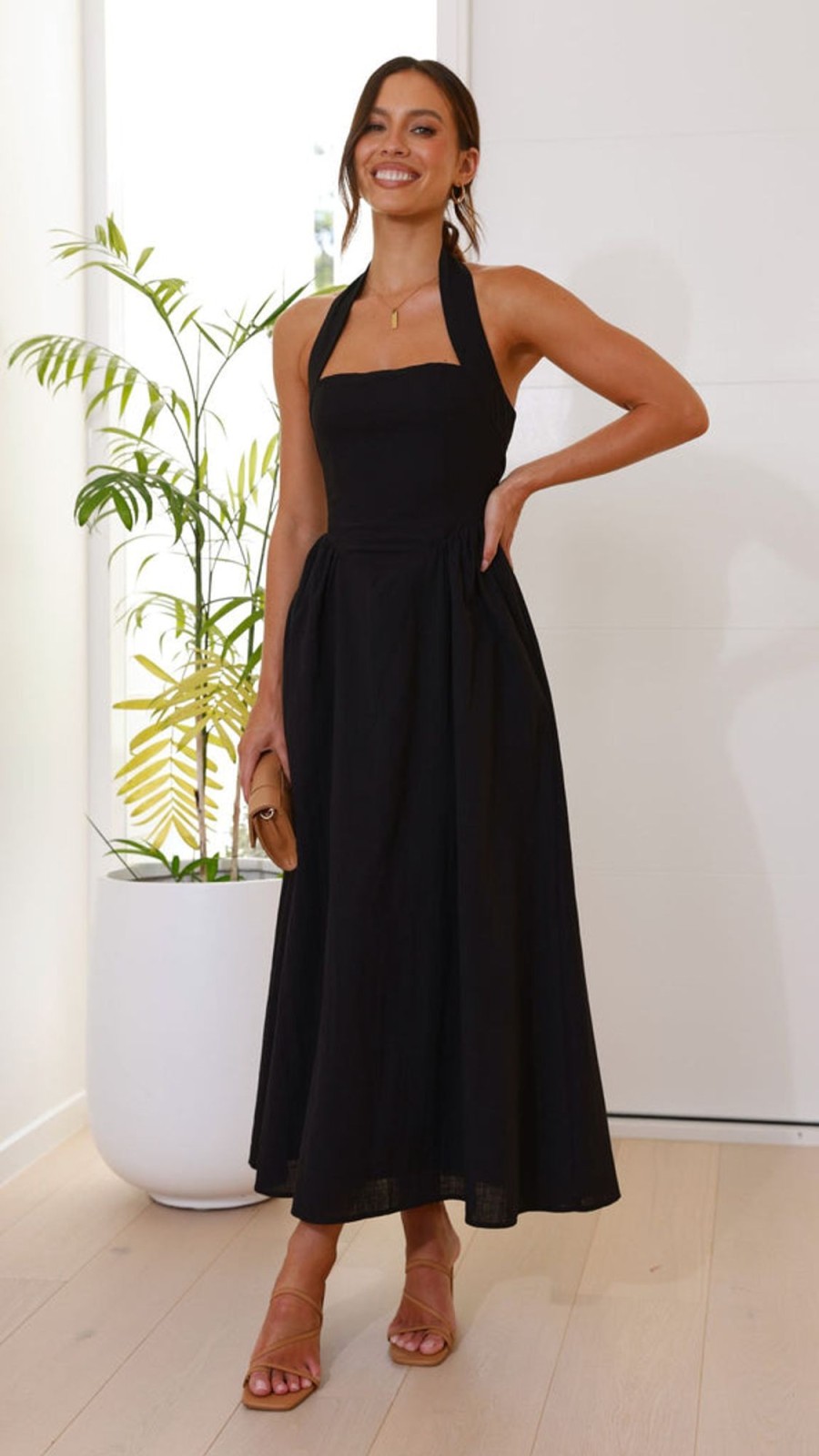 Clothing Pink Diamond | Caden Maxi Dress - Black