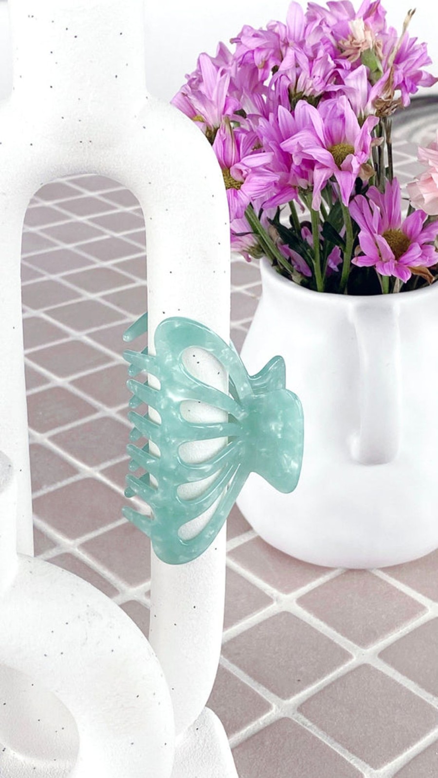 Accessories Angel Whisper | Bianca Butterfly Claw Clip - Mint