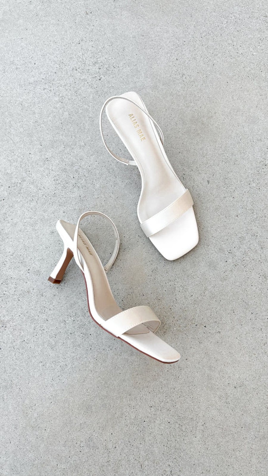 Shoes Alias Mae | Emerson Heel - Bone Satin