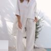 Clothing NUDE LUCY | Linen Lounge Pant - Natural