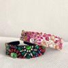 Accessories Adorne | Flower Garden Jewelled Headband - Green/Multi